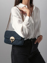 Cross Body Tas M Moon Denim Vanessa bruno Blauw moon 14V40533-vue-porte